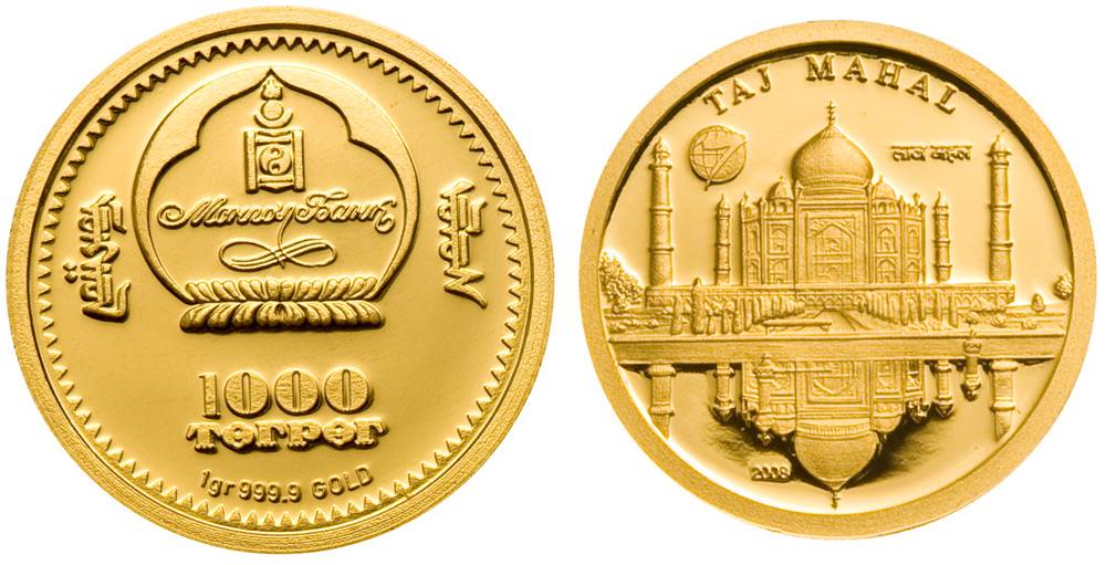 На монетах изображены исторические достопримечательства страны