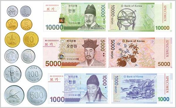 В Южной Корее очень элегантная и красивая валюта